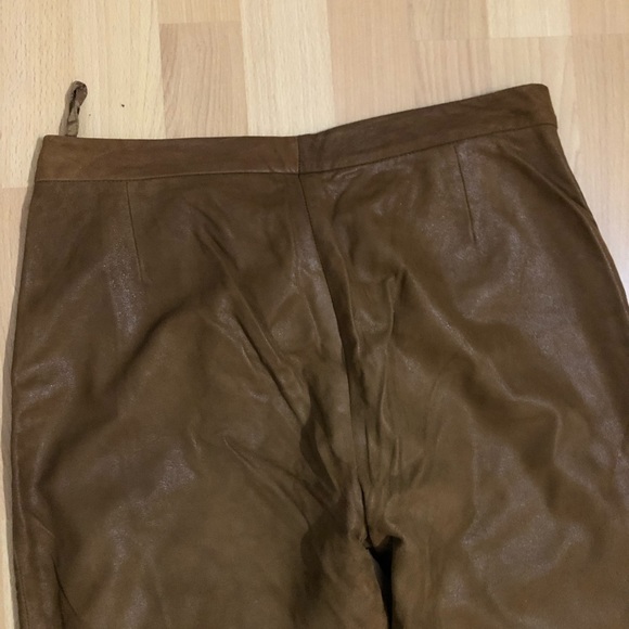 Women’s Authentic Brown Leather Pants Size 8 - Picture 5 of 8